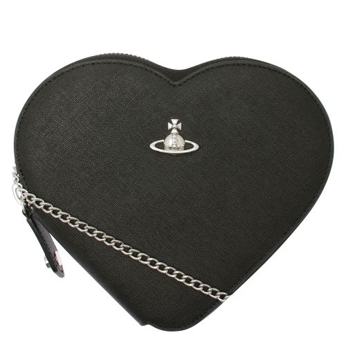 Womens Black New Heart Saffiano Crossbody Bag 54591 by Vivienne Westwood from Hurleys