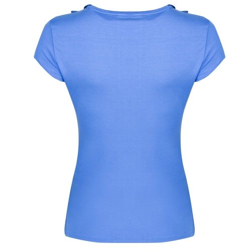 Womens Bright Blue Charre Bow Neck Trim S/s T Shirt 25805 by Ted Baker from Hurleys