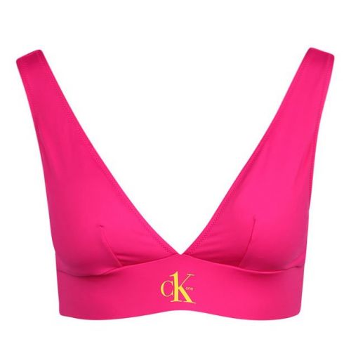 Womens Royal Pink Longline Bikini Top 108769 by Calvin Klein from Hurleys