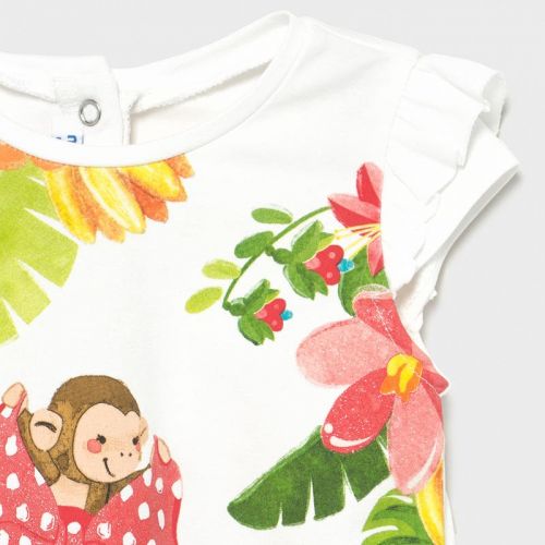 Infant Coral Monkey T Shirt & Leggings Set 82347 by Mayoral from Hurleys