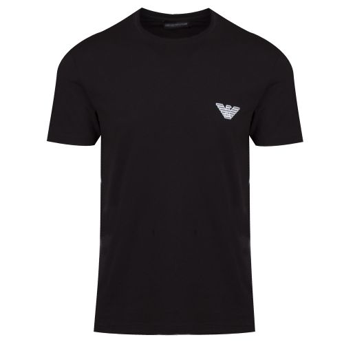 Mens Black Small Colour Play Logo Regular Fit S/s T Shirt 37269 by Emporio Armani Bodywear from Hurleys