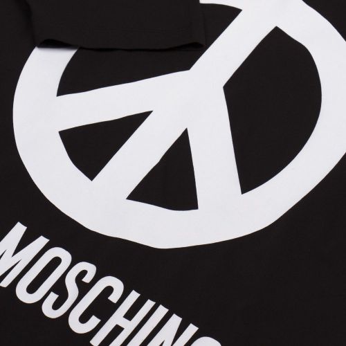 Mens Black Large Peace Logo Regular S/s T Shirt 26898 by Love Moschino from Hurleys