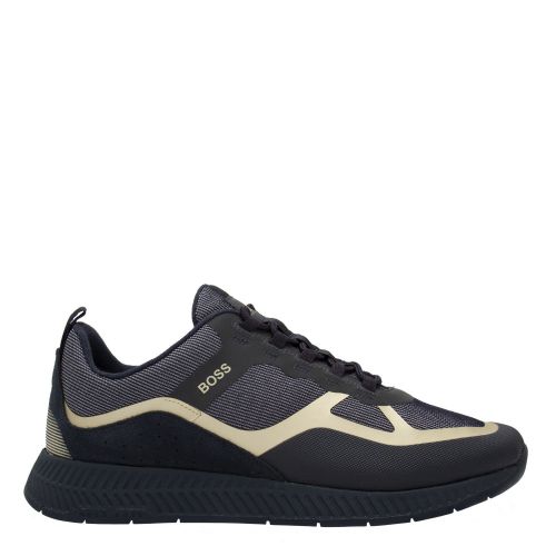 Athleisure Mens Navy/Gold Titanium_Runn Trainers 75879 by BOSS from Hurleys