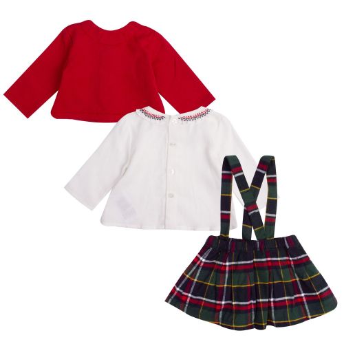 Baby Red Tartan Skirt 3 Piece Set 76609 by Mayoral from Hurleys