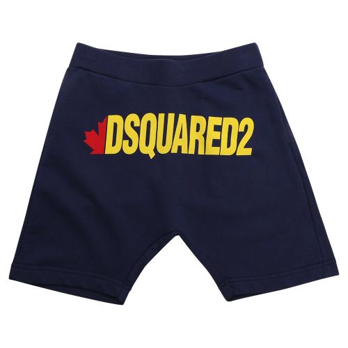 Boys Eclipse Blue Logo Front Sweat Shorts 108498 by Dsquared2 from Hurleys