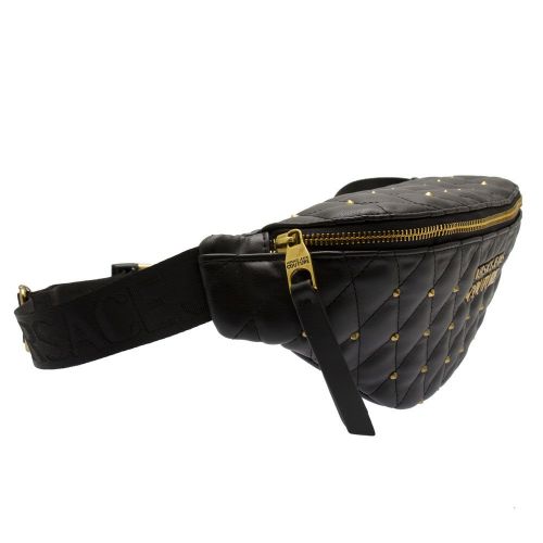 Womens Black Quilted Stud Bumbag 82268 by Versace Jeans Couture from Hurleys