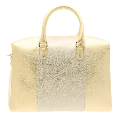 Womens Platinum Gold Crosshatch Tote Bag 69846 by Armani Jeans from Hurleys