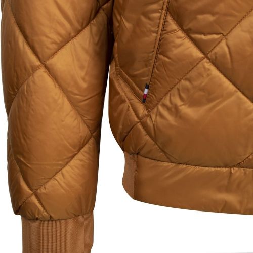 Mens Crest Gold Diamond Quilted Hooded Jacket 96484 by Tommy Hilfiger from Hurleys