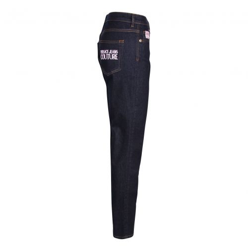Womens Dark Blue Branded Pocket Skinny Fit Jeans 84595 by Versace Jeans Couture from Hurleys