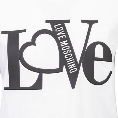 Womens Optical White Love Moschino Love S/s T Shirt 101380 by Love Moschino from Hurleys