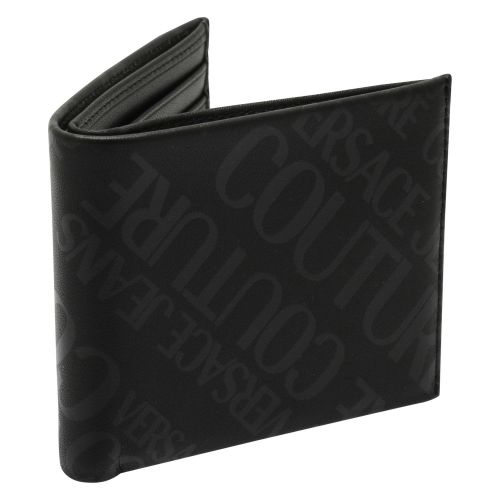 Mens Black Tonal Logomania Bifold Wallet 55291 by Versace Jeans Couture from Hurleys