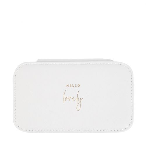 Womens White Hello Lovely Medium Jewellery Box 94629 by Katie Loxton from Hurleys