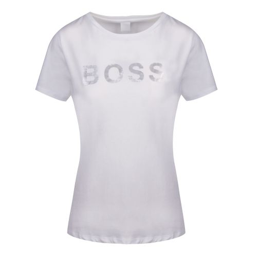 Casual Womens White Tepaper Branded S/s T Shirt 42612 by BOSS from Hurleys