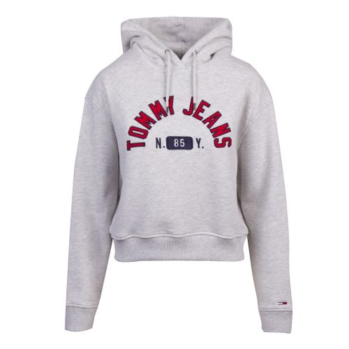 Womens Pale Grey Heather Modern Logo Hoodie 50229 by Tommy Jeans from Hurleys