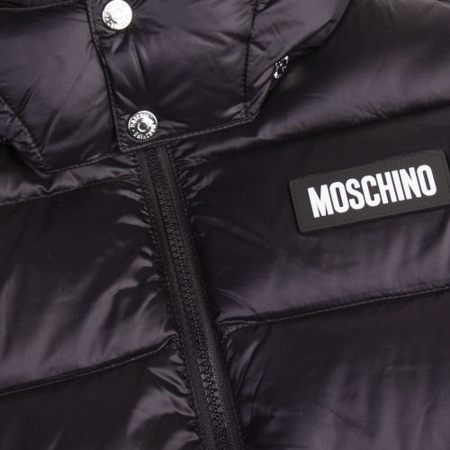 Boys Black Oversized Padded Coat 76141 by Moschino from Hurleys