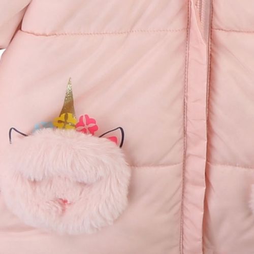 Baby Pink Unicorn Padded Coat 45409 by Billieblush from Hurleys