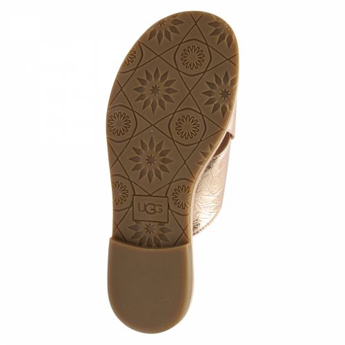 Womens Rose Gold Joni Metallic Leather Slides 39483 by UGG from Hurleys