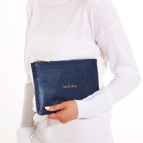 Womens Shiny Sapphire Time To Shine Perfect Pouch 81651 by Katie Loxton from Hurleys