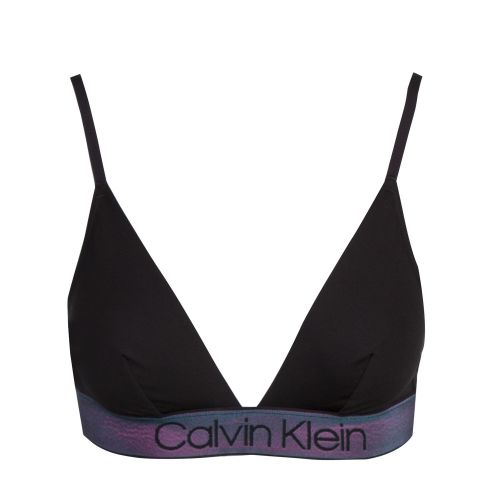 Womens Black Iridescent Band Unlined Triangle 52192 by Calvin Klein from Hurleys
