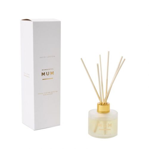 Womens English Pear + White Tea Wonderful Mum Reed Diffuser 102653 by Katie Loxton from Hurleys
