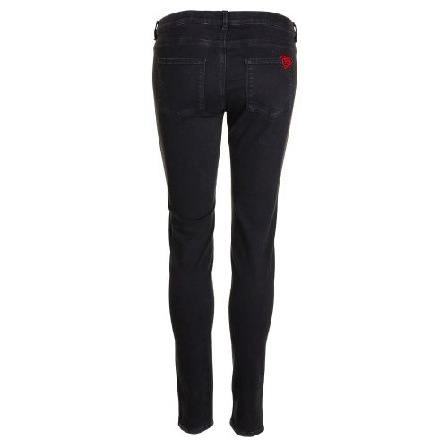 Womens Black Heart Skinny Fit Jeans 10510 by Love Moschino from Hurleys