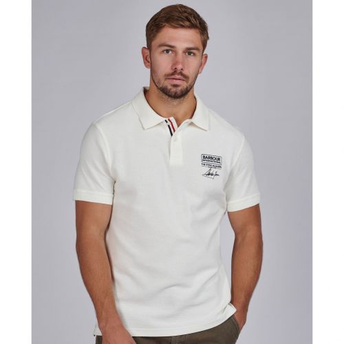 Mens Whisper White Chad S/s Polo Shirt 83055 by Barbour Steve McQueen Collection from Hurleys