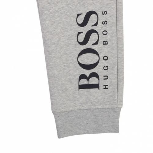 Boys Light Grey Marl Branded Sweat Pants 45539 by BOSS from Hurleys