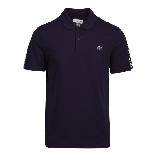 Mens Navy Logo Tape S/s Polo Shirt 91028 by Lacoste from Hurleys