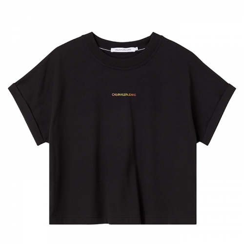 Womens Black Degrade Back Logo S/s T Shirt 91163 by Calvin Klein from Hurleys
