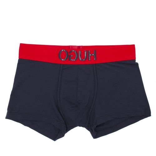 Mens Navy/Red Iconic Logo Trunks 51834 by HUGO from Hurleys