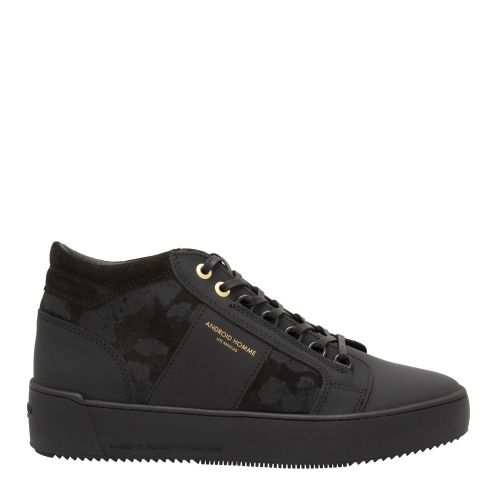 Mens Black Gomma Leather Propulsion Mid Geo Trainers 75900 by Android Homme from Hurleys