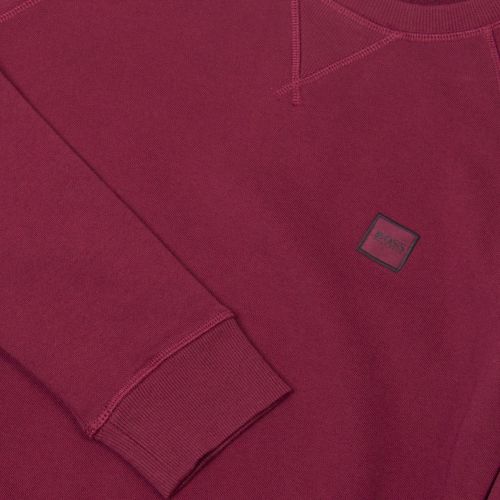 Casual Mens Dark Red Wyan Crew Sweat Top 28214 by BOSS from Hurleys