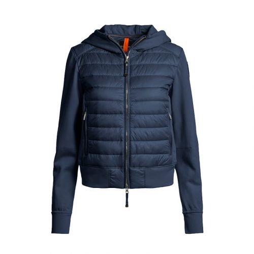 Womens Ink Blue Caelie Hybrid Hooded Sweat Jacket 103885 by Parajumpers from Hurleys