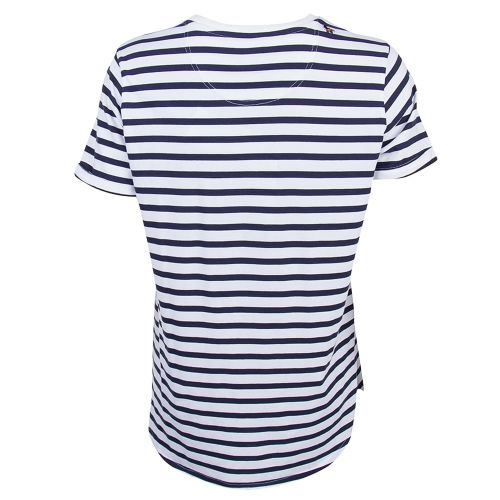 Heritage Womens White Striped S/s Tee Shirt 71696 by Barbour from Hurleys