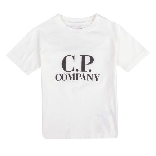 Boys Gauze White Goggle Graphic S/s T Shirt 101239 by C.P. Company Undersixteen from Hurleys