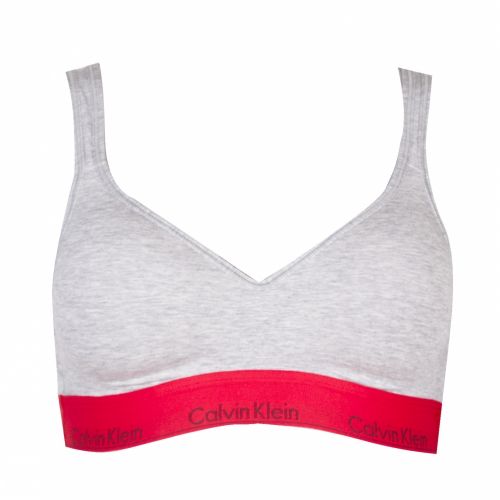 Womens Grey Heather/Manic Red Light Lined Bralette 28964 by Calvin Klein from Hurleys