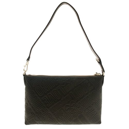 Womens Black Embossed Shoulder Bag 72766 by Love Moschino from Hurleys