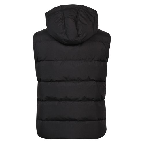 Mens Black Spoutnic Padded Hooded Gilet 49019 by Pyrenex from Hurleys