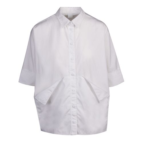 Casual Womens White Cotea Oversized Blouse 42625 by BOSS from Hurleys