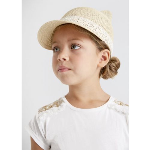 Girls Natural Little Ears Hat 106454 by Mayoral from Hurleys