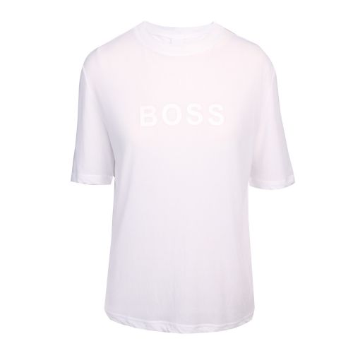 Casual Womens White Tisummer Sheer S/s T Shirt 37644 by BOSS from Hurleys