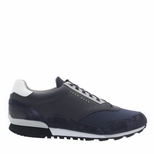 Athleisure Mens Blue Zephir_Runn_Track Trainers 26702 by BOSS from Hurleys
