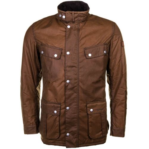 Mens Tan Duke Waxed Jacket 64627 by Barbour International from Hurleys