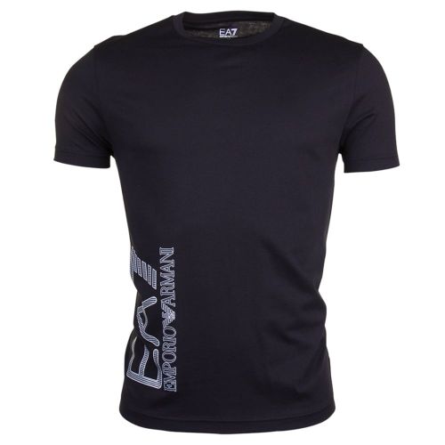Mens Black Train Visibility S/s Tee Shirt 6953 by EA7 from Hurleys