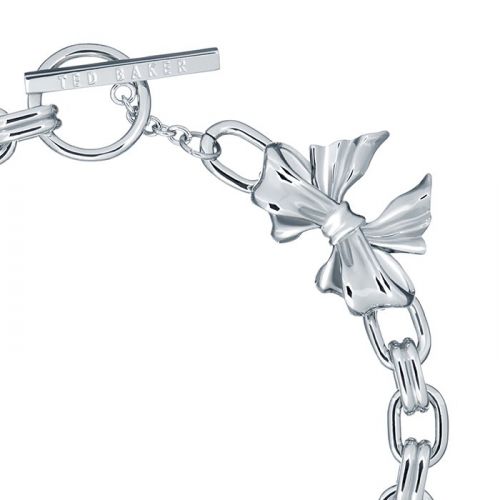 Womens Silver Roseia Bow Chain Necklace 95884 by Ted Baker from Hurleys