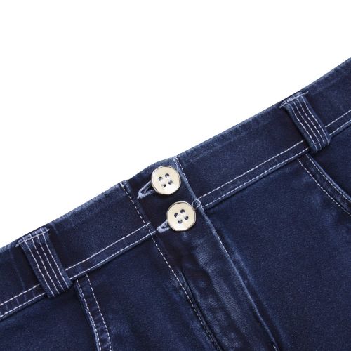 Womens Blue Denim White Stitch Mid Rise Skinny Jeans 26088 by Freddy from Hurleys