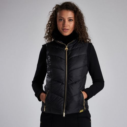 Womens Black Nurburg Quilted Gilet 46674 by Barbour International from Hurleys