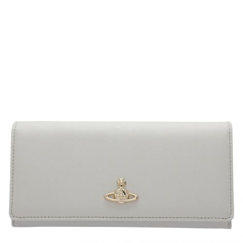 Womens Ivory/Gold Orb Victoria Saffiano Long Card Purse 77378 by Vivienne Westwood from Hurleys