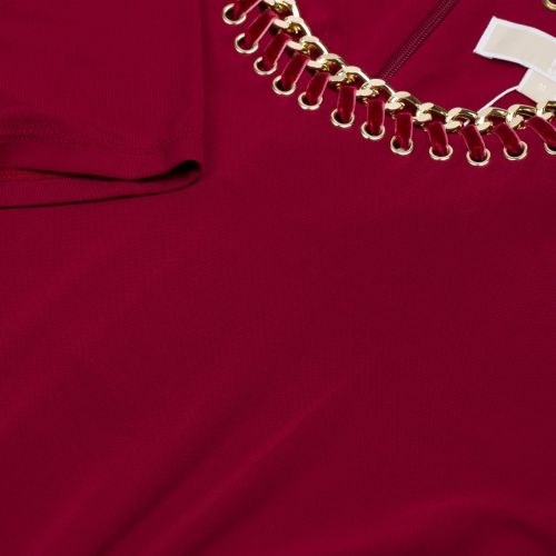 Womens Maroon Chain Neck Twist Dress 31113 by Michael Kors from Hurleys