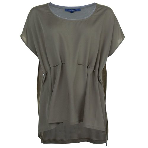 Womens Burnt Olive Classic Crepe Drawstring Top 70729 by French Connection from Hurleys